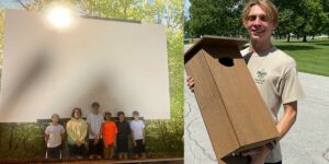 Eagle Scouts Construct Duck Nesting Boxes & Movie Screen at GLSM